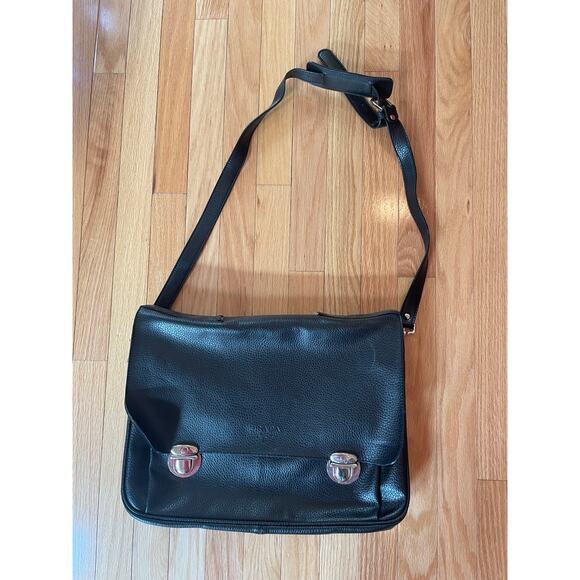 Prada Black Crossbody Bag with Flap Over and multiple pockets. AS IS - Picture 2 of 9